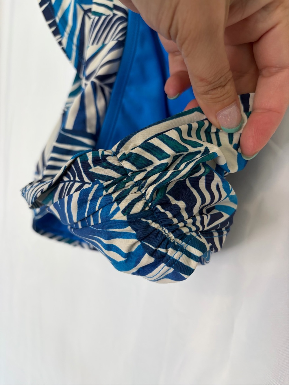 Bleu Rod Beattie Blue & White Leaf-Print Support Bikini Top and swim bottoms - Picture 9 of 15